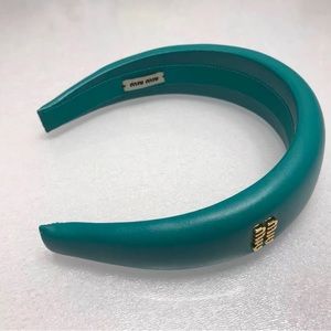 Miu Miu nappa leather headband